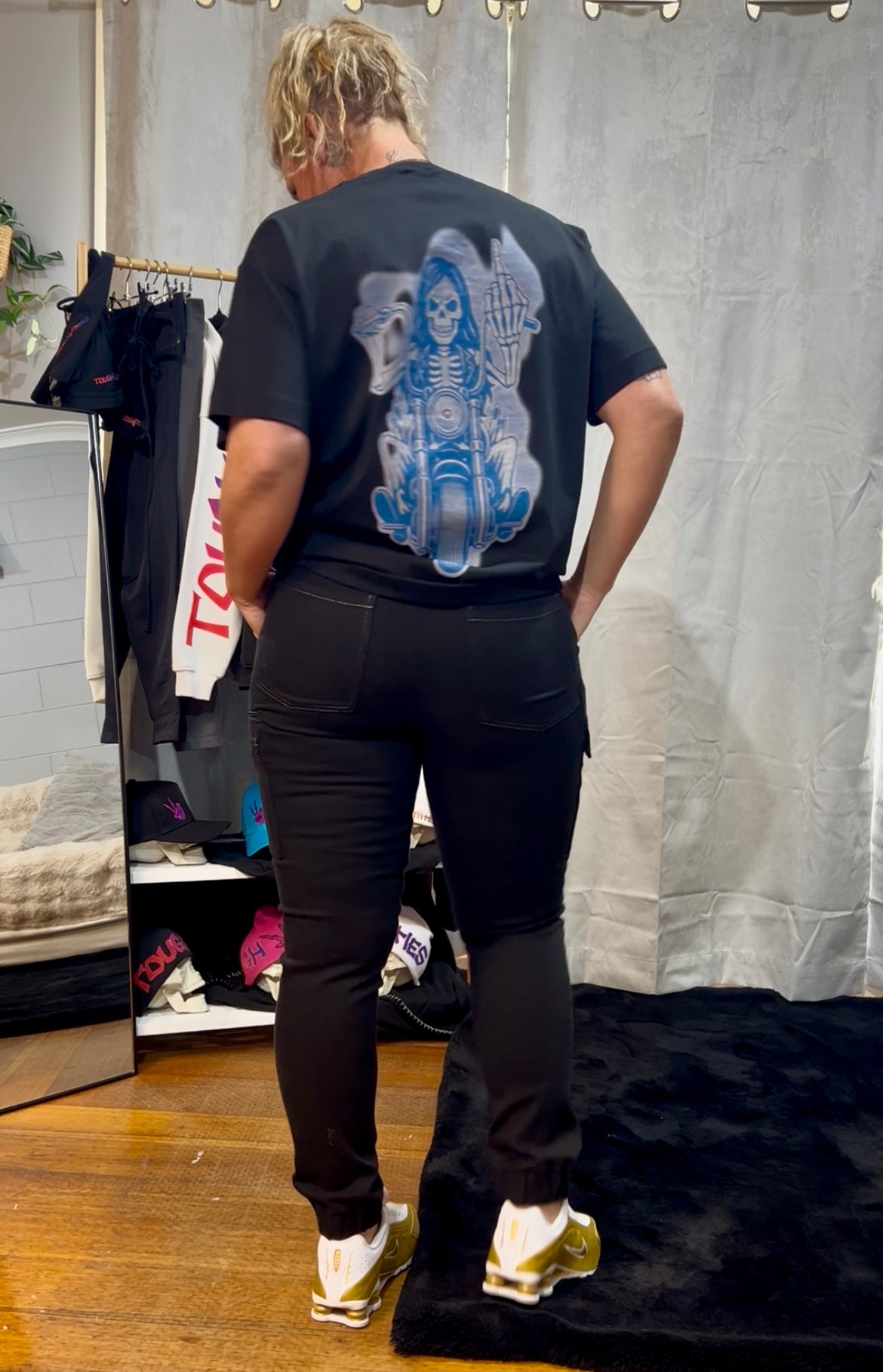 Cuffed bottom jeans